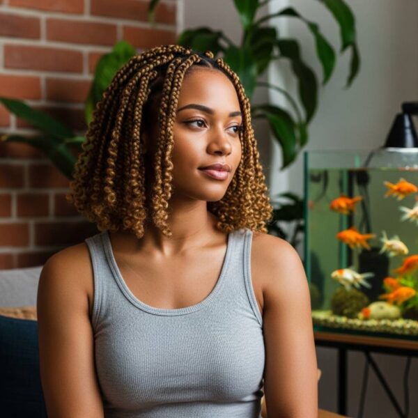color 27 light brown boho bob braids
