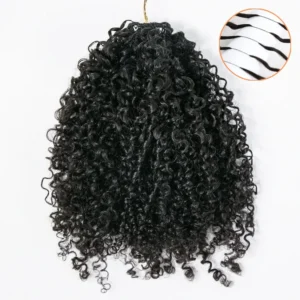 curly human crochet hair