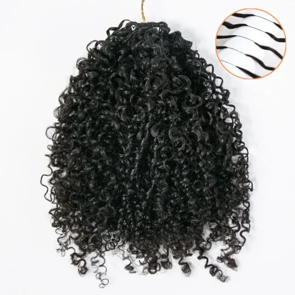 curly human crochet hair