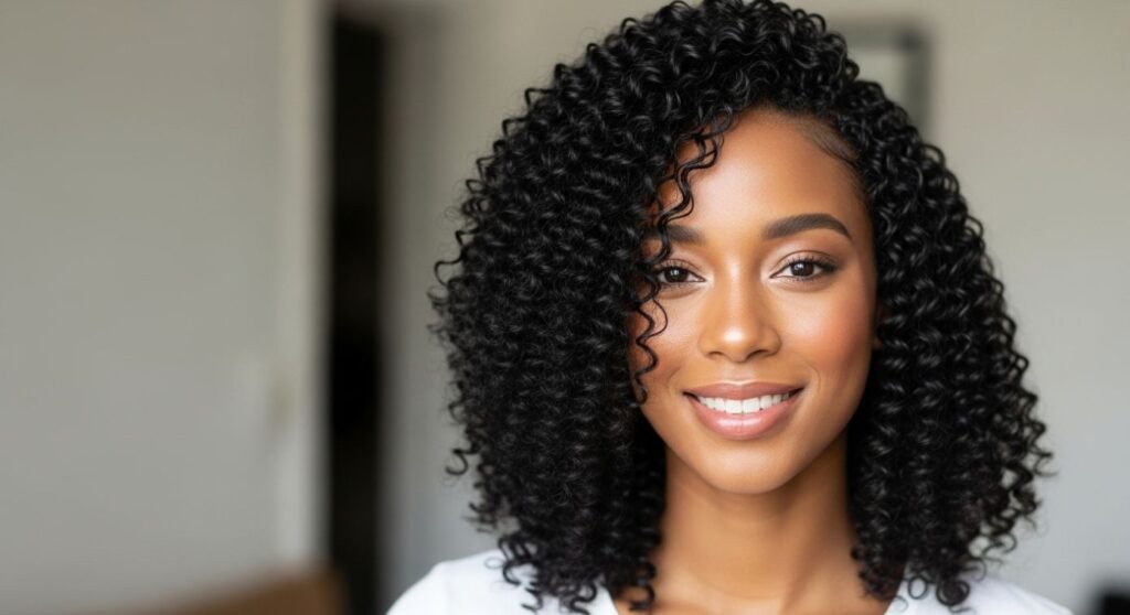 Aiza Beauty Curly Human Crochet Hair