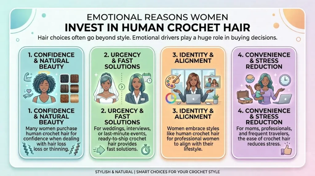 Emotional Reasons Women Invest in Human Crochet Hair