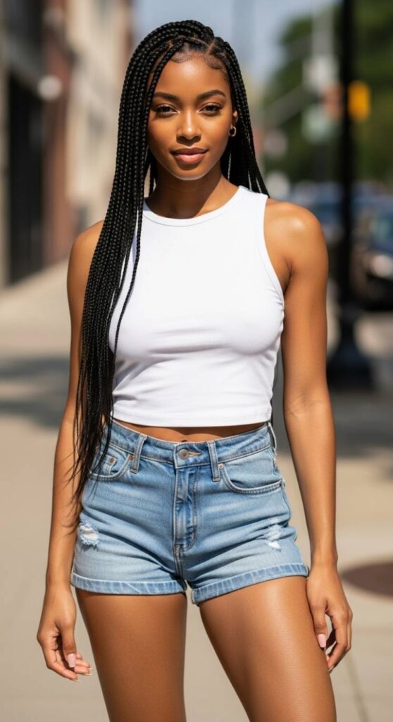 Side-Swept Cornrows