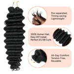 Aiza Beauty Deep Wave Human Crochet Hair | Natural & Soft Curls