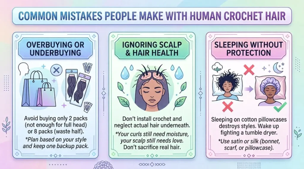 Common Mistakes People Make With Human Crochet Hair