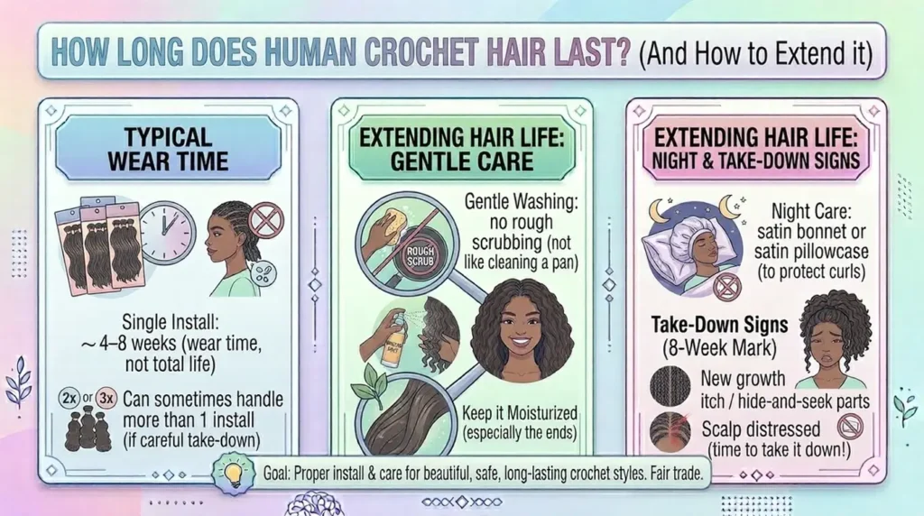 How Long Does Human Crochet Hair Last?