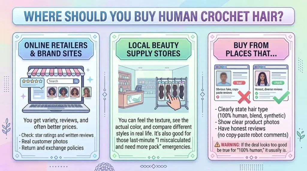 Where Should You Buy Human Crochet Hair?